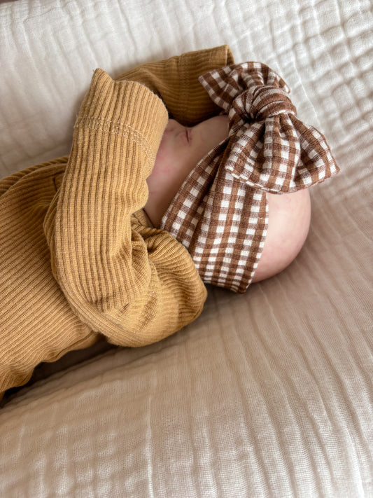 Classic Topknot | Chestnut Gingham