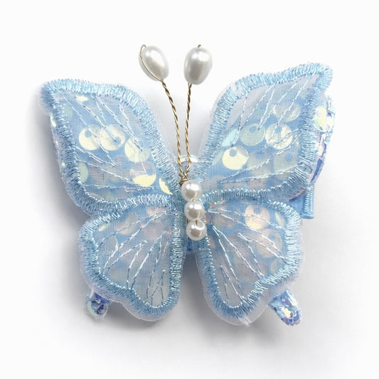 Clip | Sky Blue Shimmer Butterfly