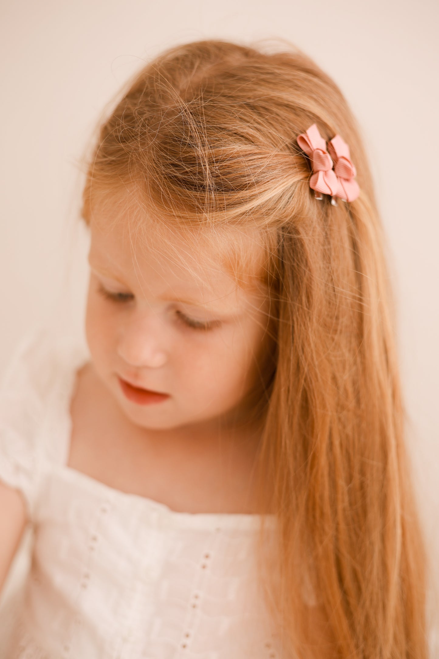 Mini Bow Clips | Antique Rose