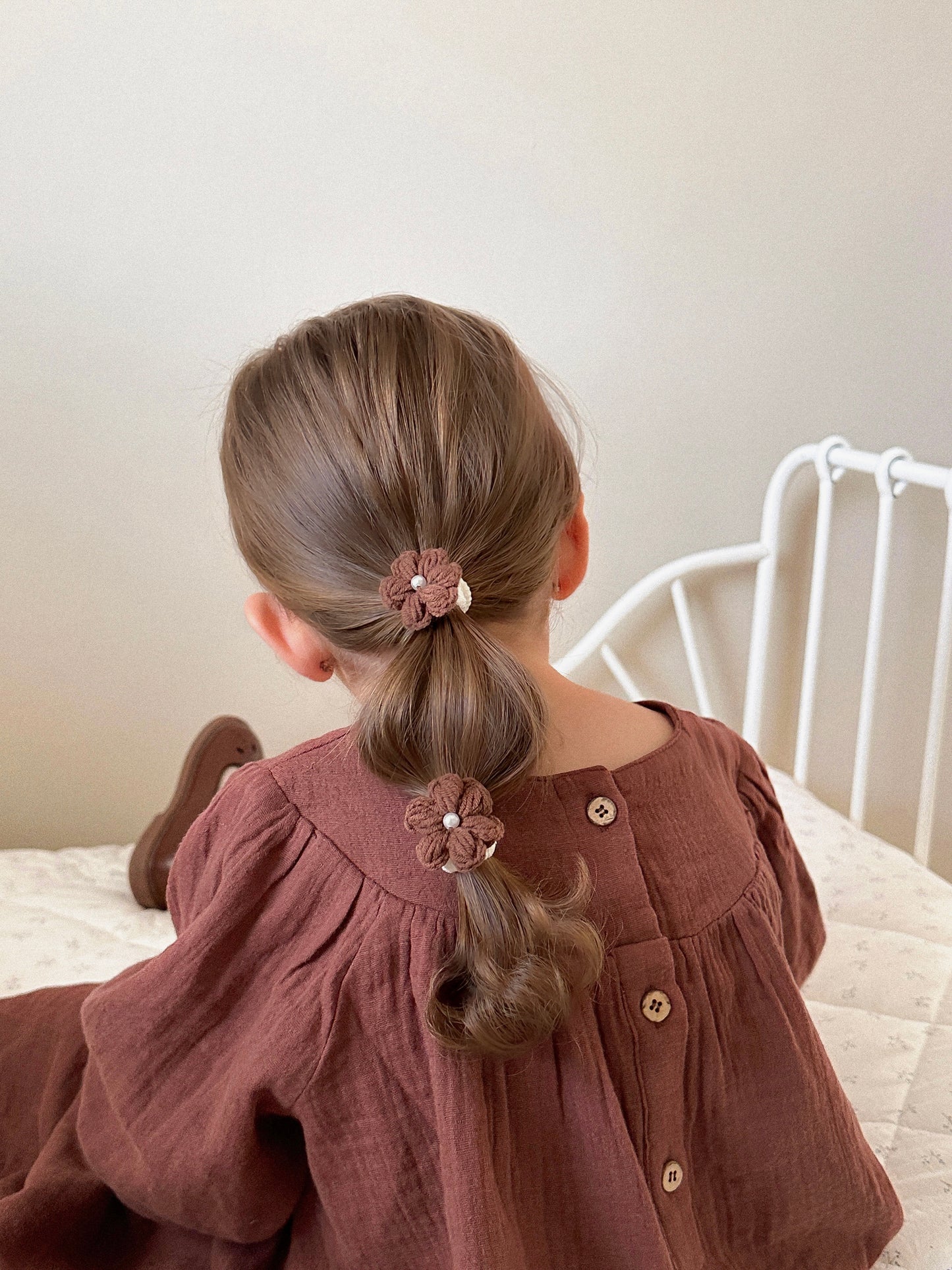 Camellia Crochet Bobbles | Chocolate (2pk)