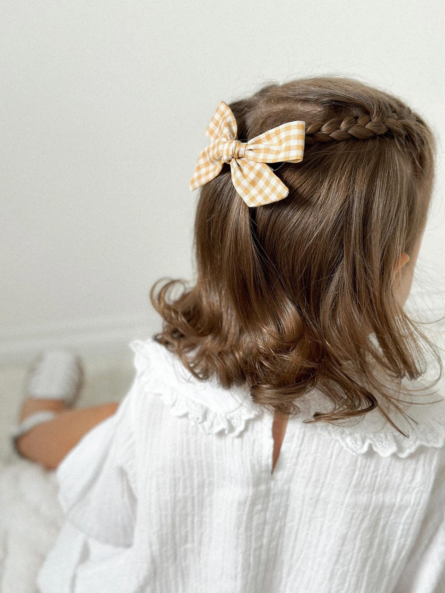 Schoolgirl Bow | Mustard Check