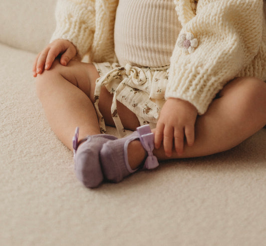 Satin Bow Socks | Lavender