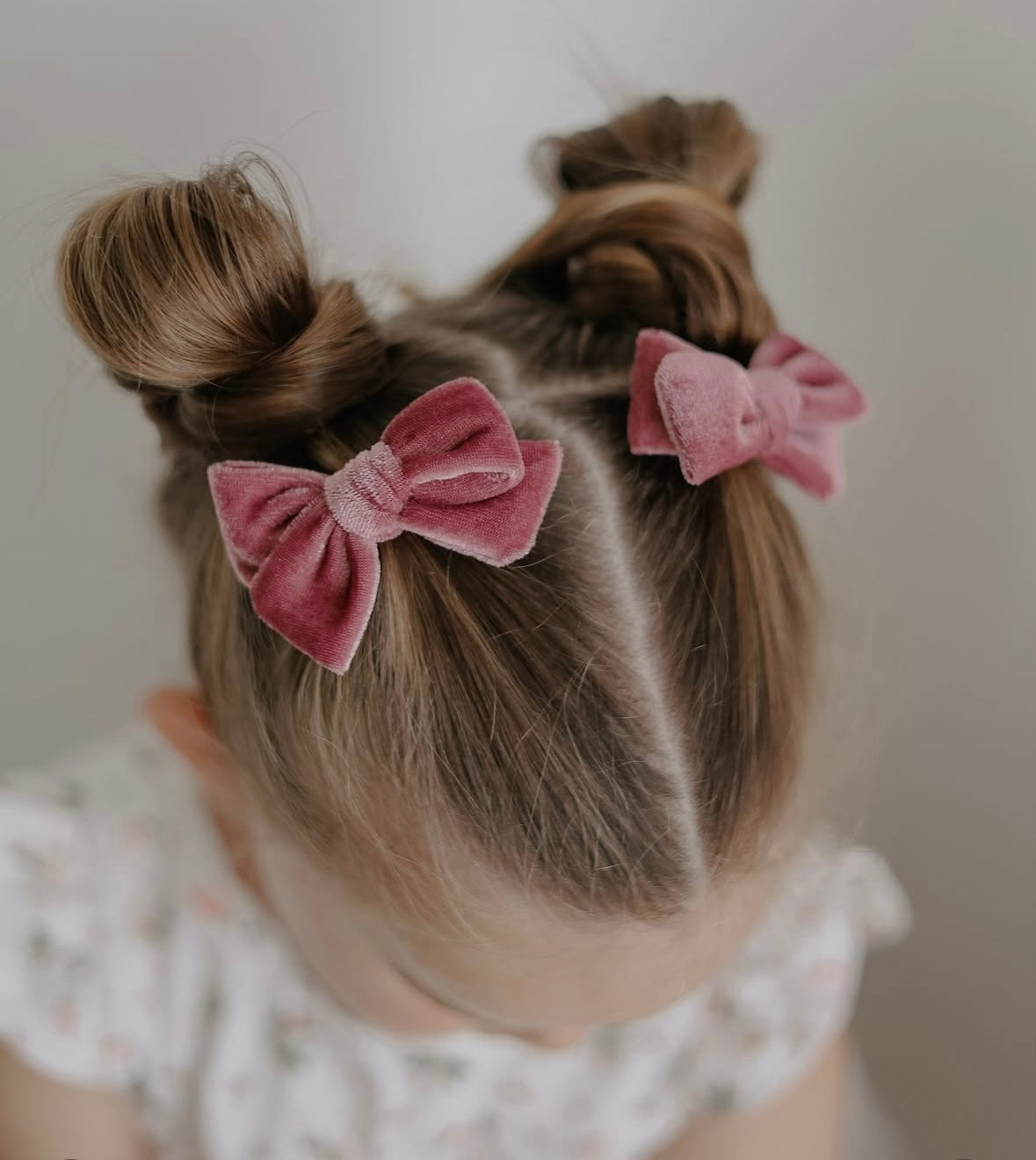 Classic Pigtail Bows | Mulberry Velvet