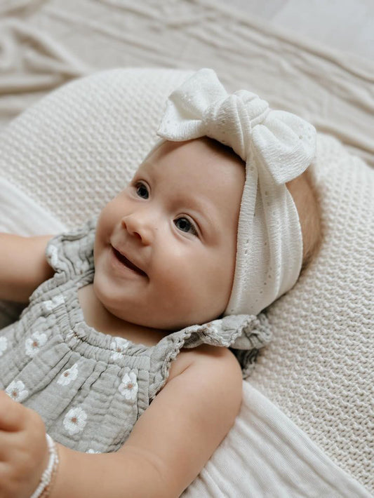 Classic Topknot | Ivory Eyelet