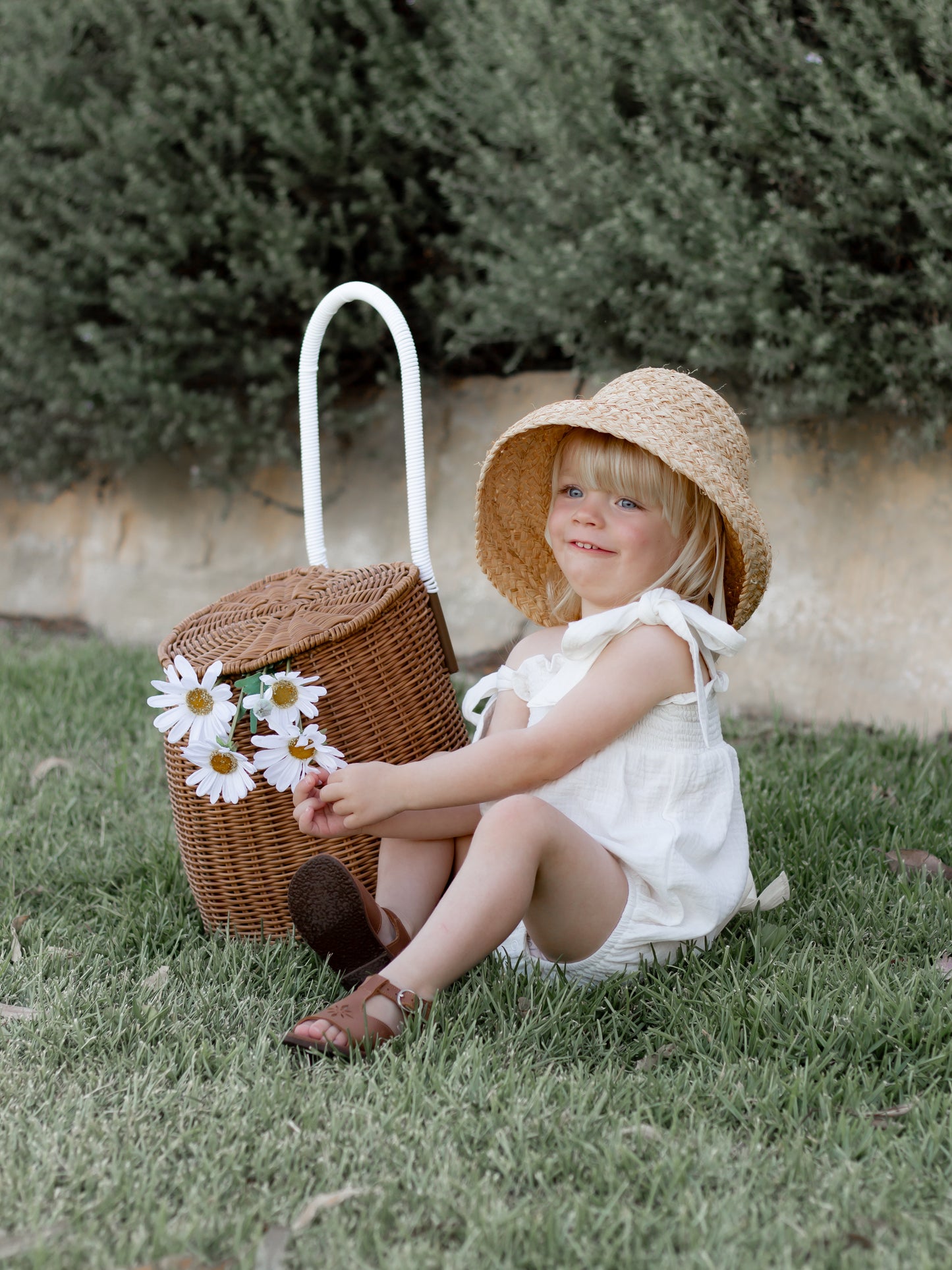 Tie Shoulder Romper | Powder White