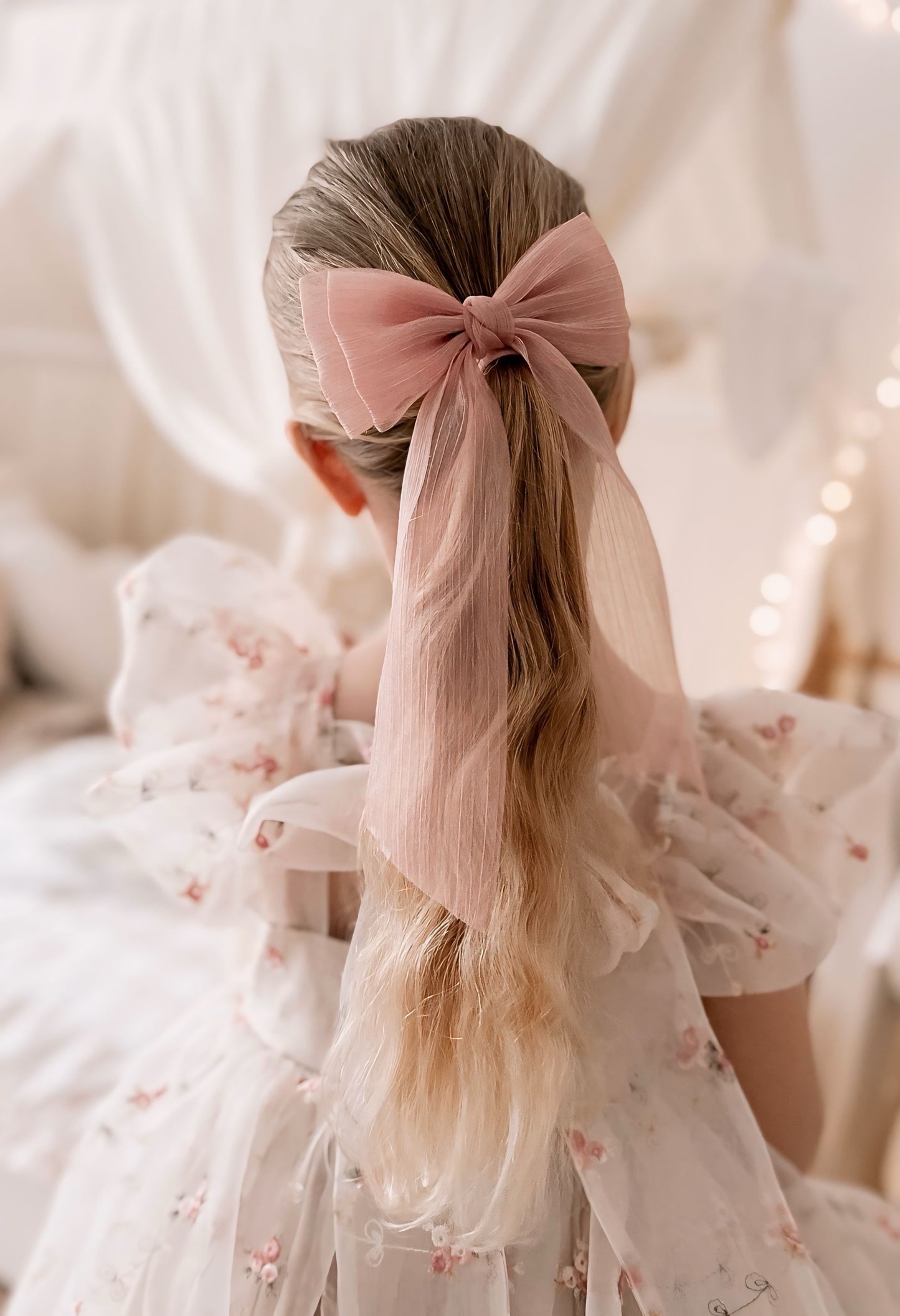 Princess Bow | Dusty Rose Shimmer